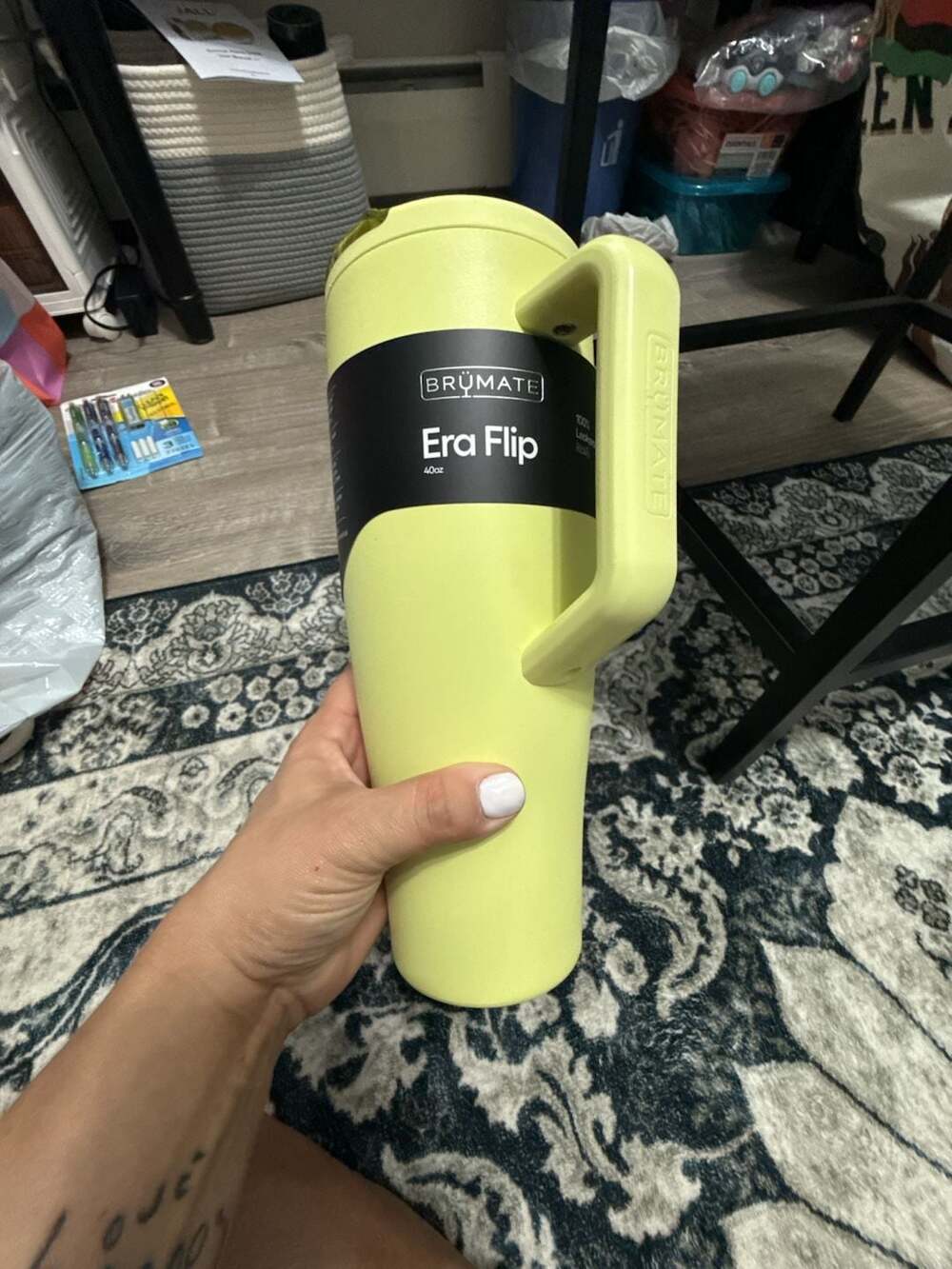 BrüMate Era Flip 40oz Insulated Tumbler in Lemon Lime